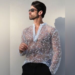 Barabas KRABI SHEER LONG SLEEVE SHIRT